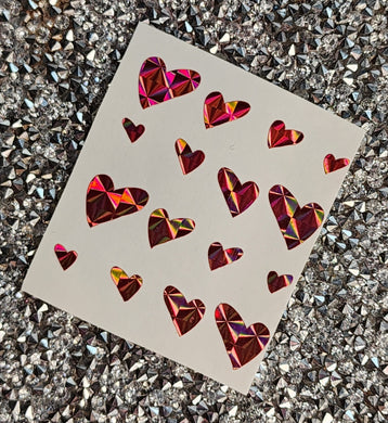 Pink prism hearts