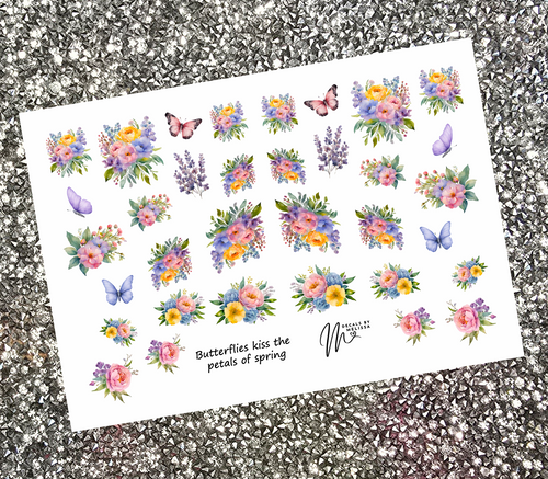 Butterflies kiss the petals of spring
