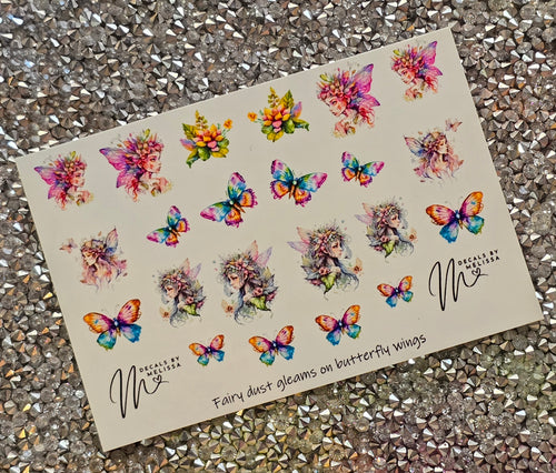 Fairy dust gleams on butterfly wings