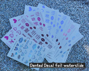 Dented Decal Foil Waterslides