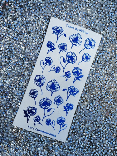 Fiore Commemorativo- Blue (foil waterslides)