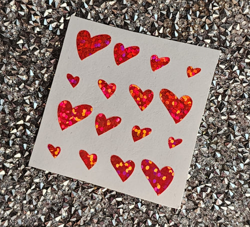 Pink sequin holo hearts