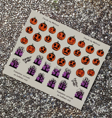 Pumpkins scream on hallows eve
