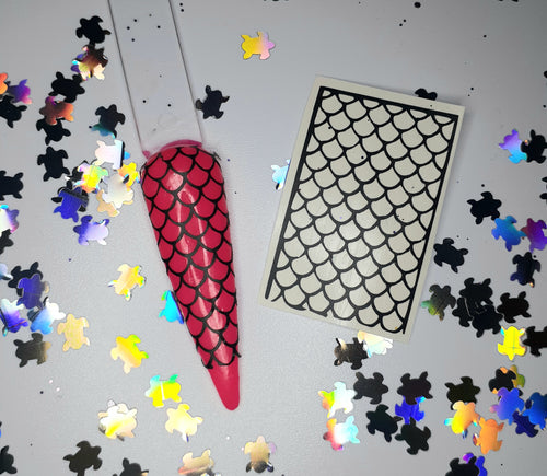 Mermaid Scale Nail Decal Toppers