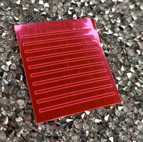 Pink Chrome Medium Stripes