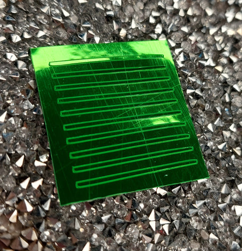 Florescent Green Chrome Medium Stripes