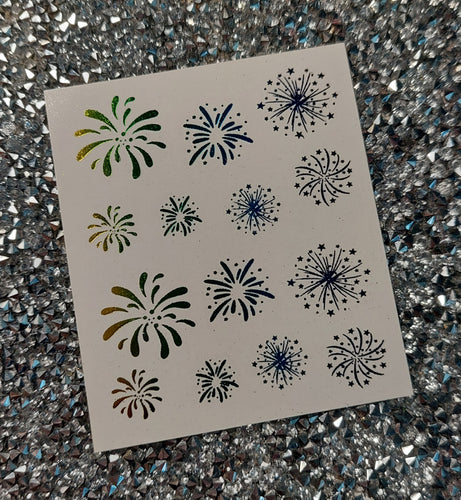 Rainbow Firework 3 (foil waterslides)