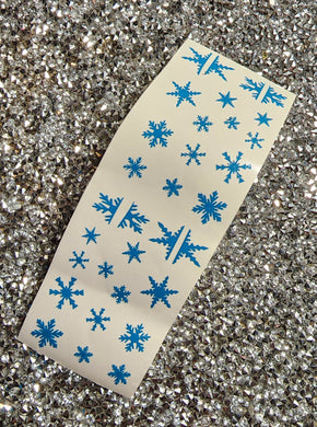 Blue Glitter Snowflakes