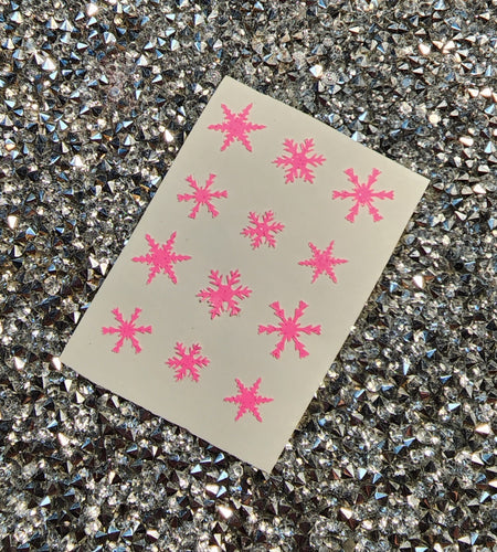 Pink Shimmer Snowflakes