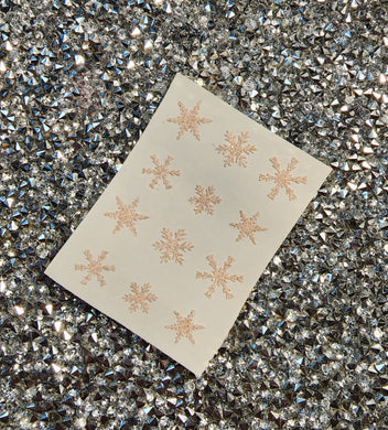 Ballet Pinky Nude Glitter Snowflakes