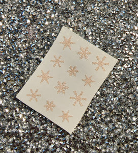 Ballet Pinky Nude Glitter Snowflakes