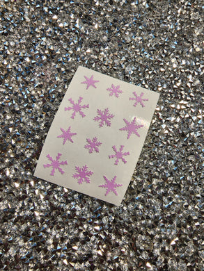 Purple Glow Snowflakes