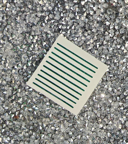 Emerald Green Glitter Stripes