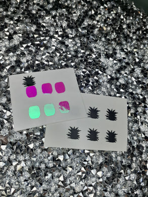 DIY Pineapples Black / pink / yellow opal