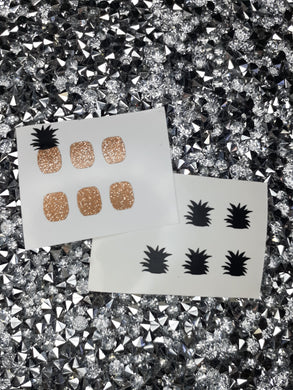 DIY Pineapples Black / gold glitter